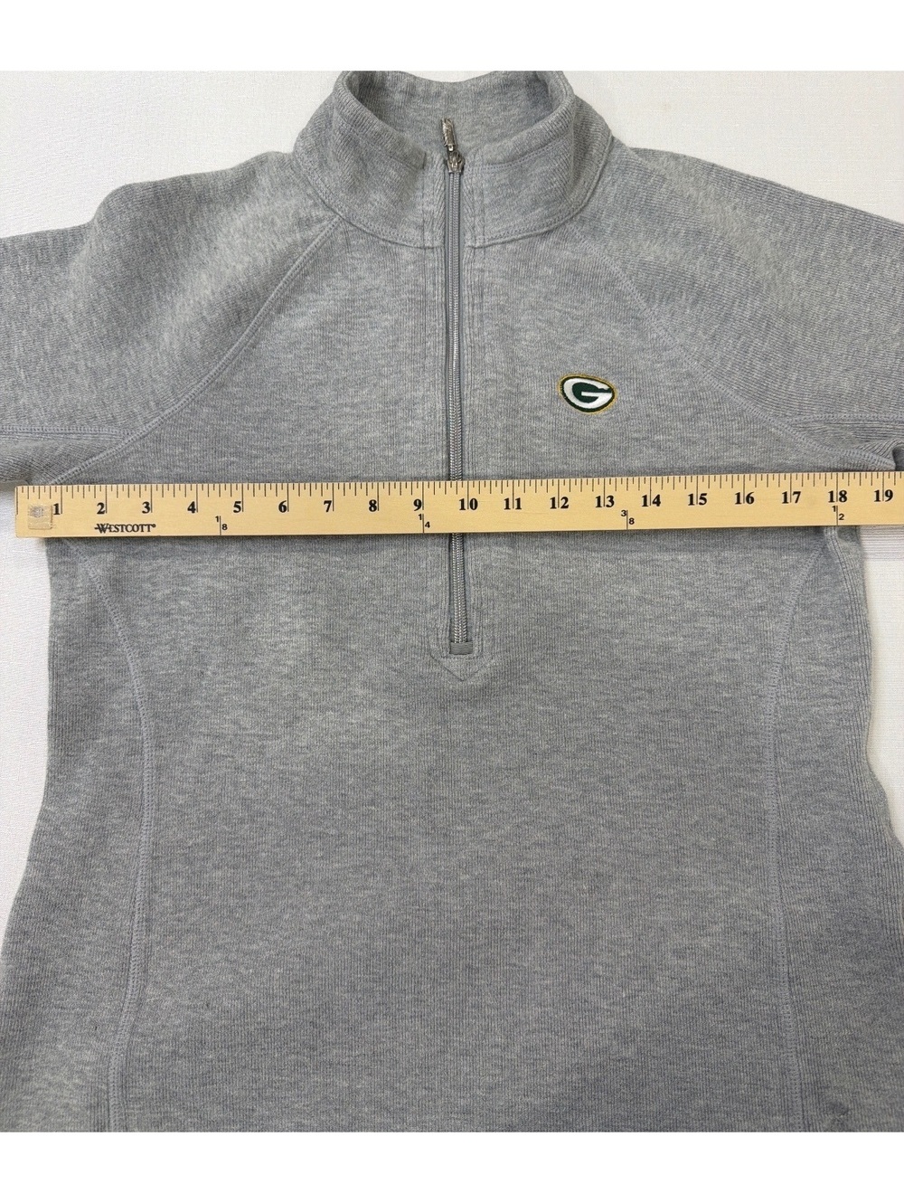 Tommy Bahama Green Bay Packers Women’s Size M Gray 1/4 Zip Pullover - Picture 3 of 6